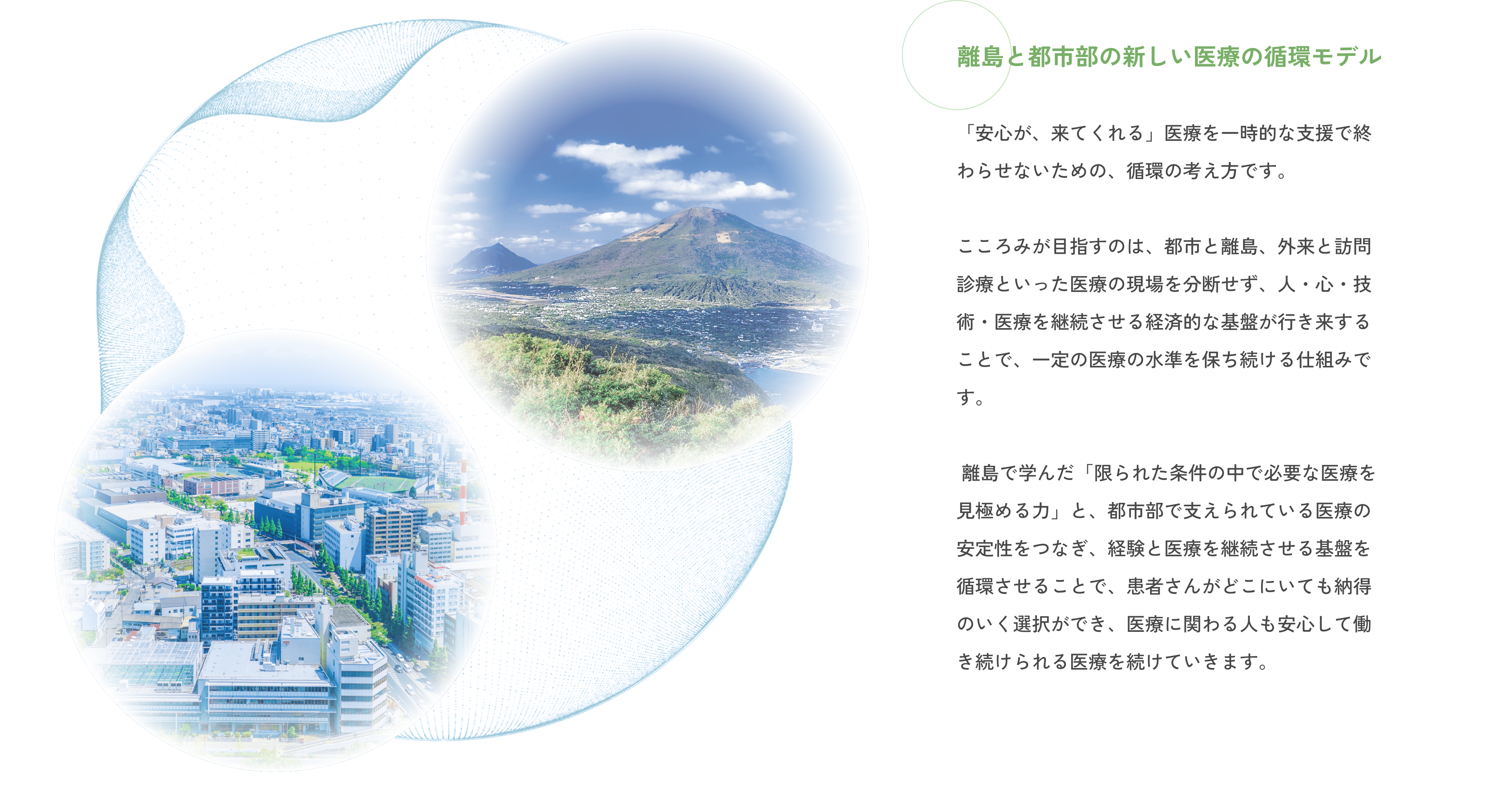 離島と都市部の新しい医療の循環モデル
